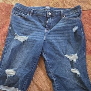 Distressed Bermuda Shorts